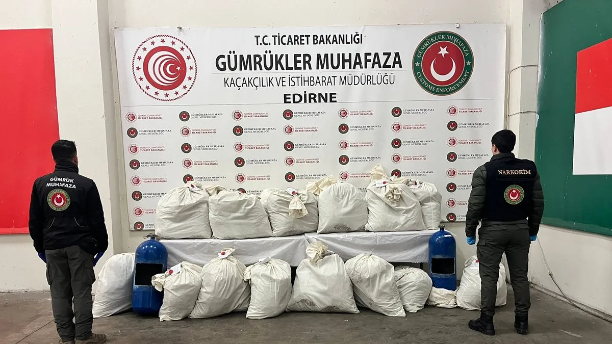 Kapıkule’de yakalanan 217 kilo uyuşturucunun 40 kilosu LPG tanklarından çıktı